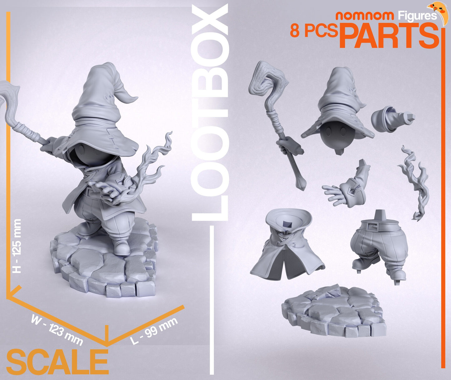 Arcane Little Mage Figure – Collectible Fantasy Decor – Fanart
