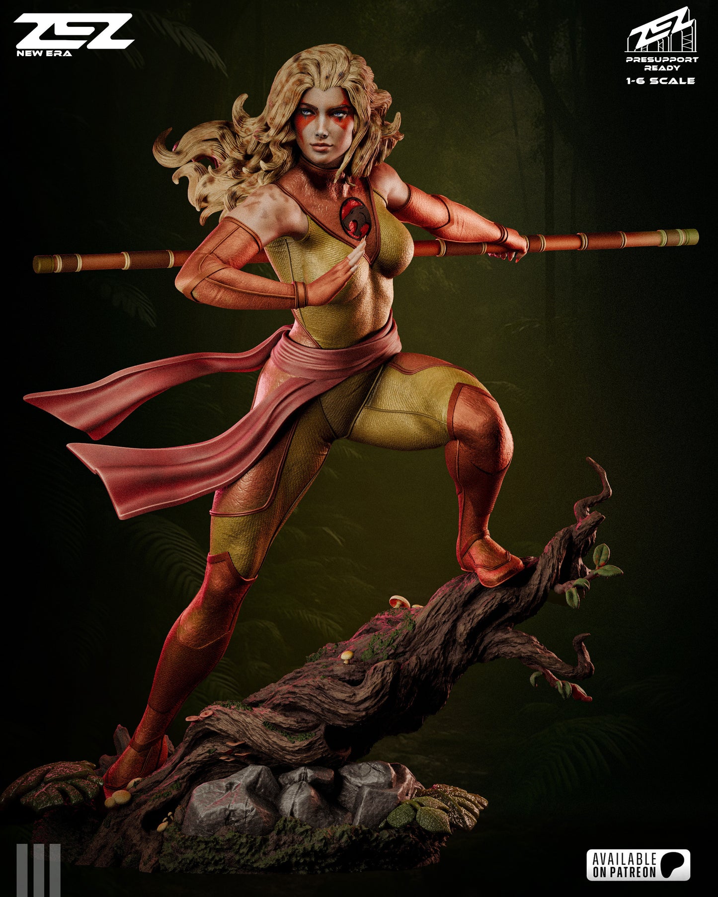 Feline Speed Warrior Figure – Collectible Fantasy Statue – Fanart