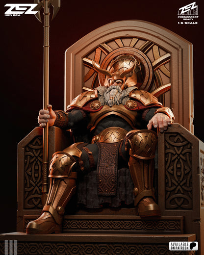 Allfather Throne King Figure – Collectible Fantasy Statue – Fanart