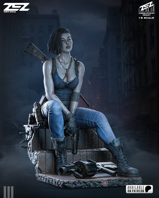 Jill Zombie Hunter | RPG Resin Statue | Fan Art Collectible