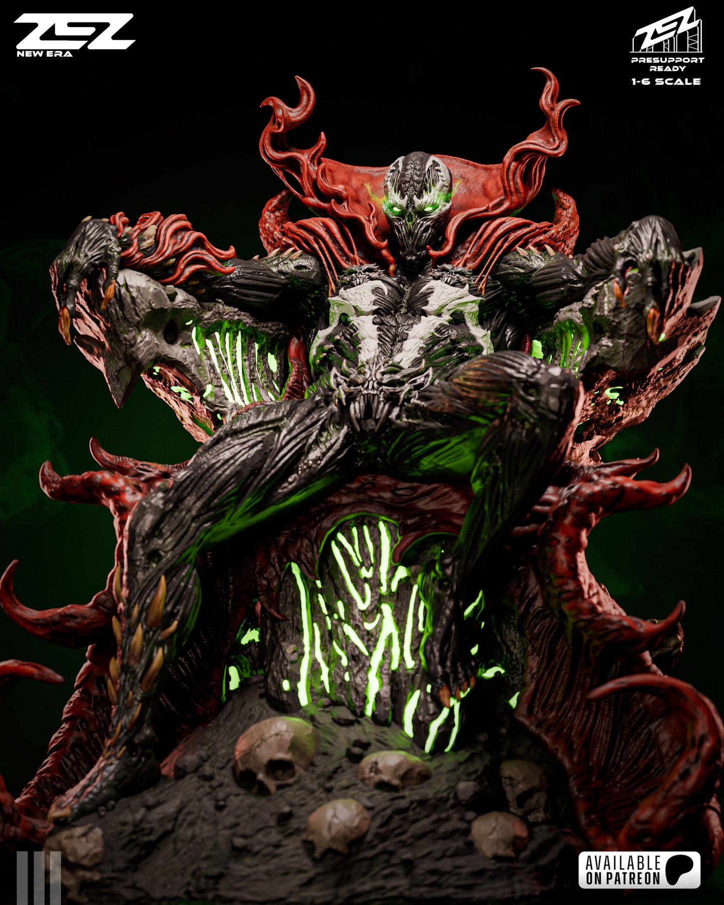 Hellbound Dark Warrior Figure – Collectible Fantasy Statue – Fanart