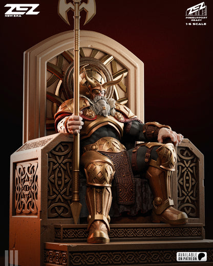 Allfather Throne King Figure – Collectible Fantasy Statue – Fanart