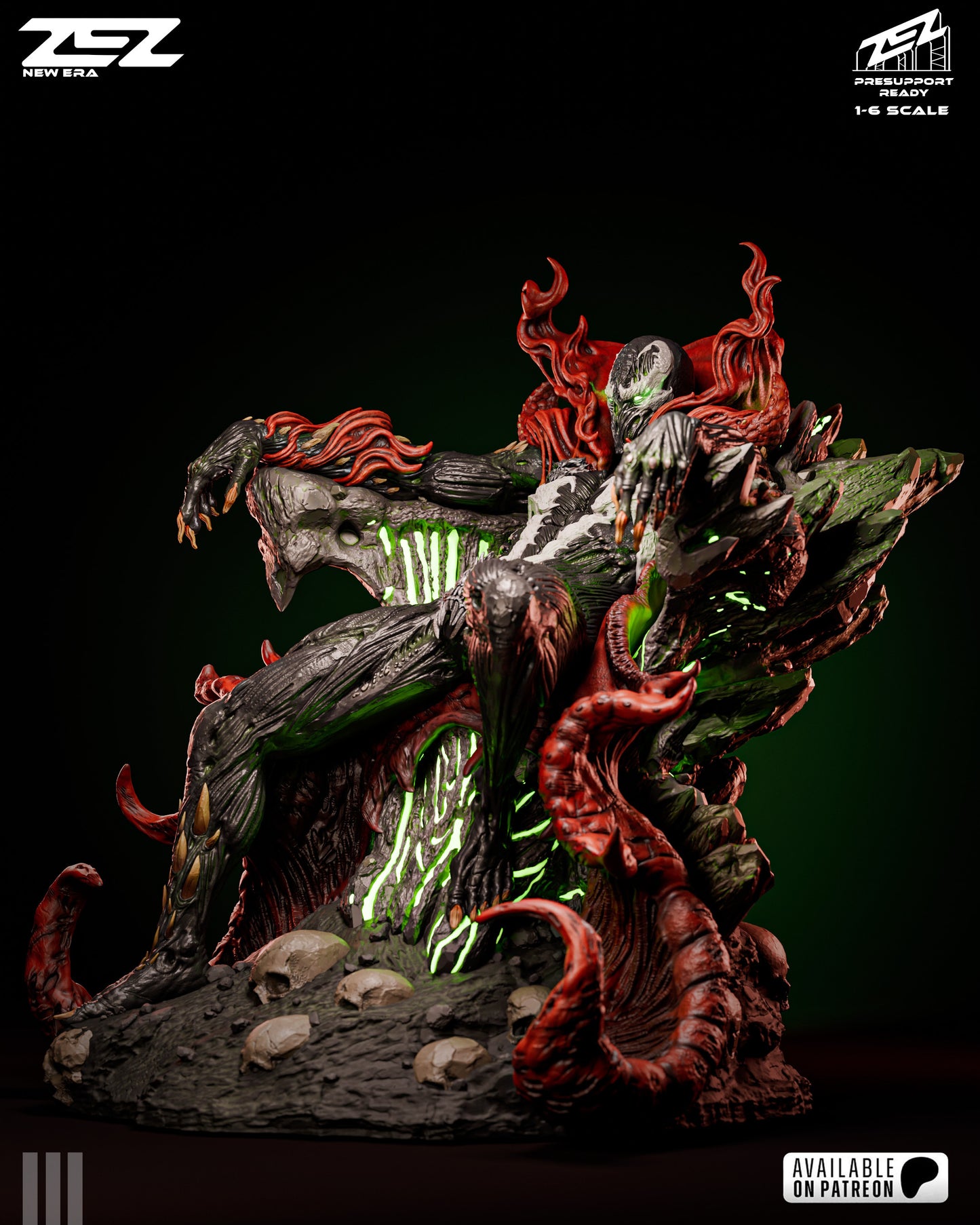 Hellbound Dark Warrior Figure – Collectible Fantasy Statue – Fanart