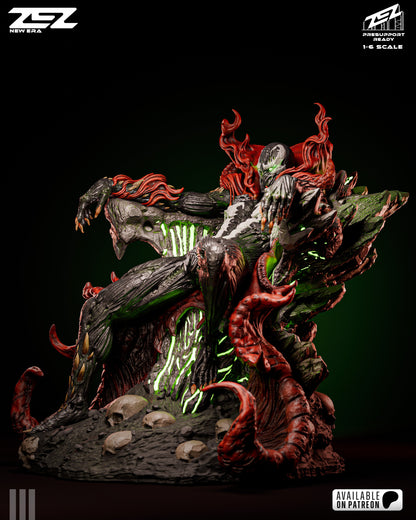 Hellbound Dark Warrior Figure – Collectible Fantasy Statue – Fanart