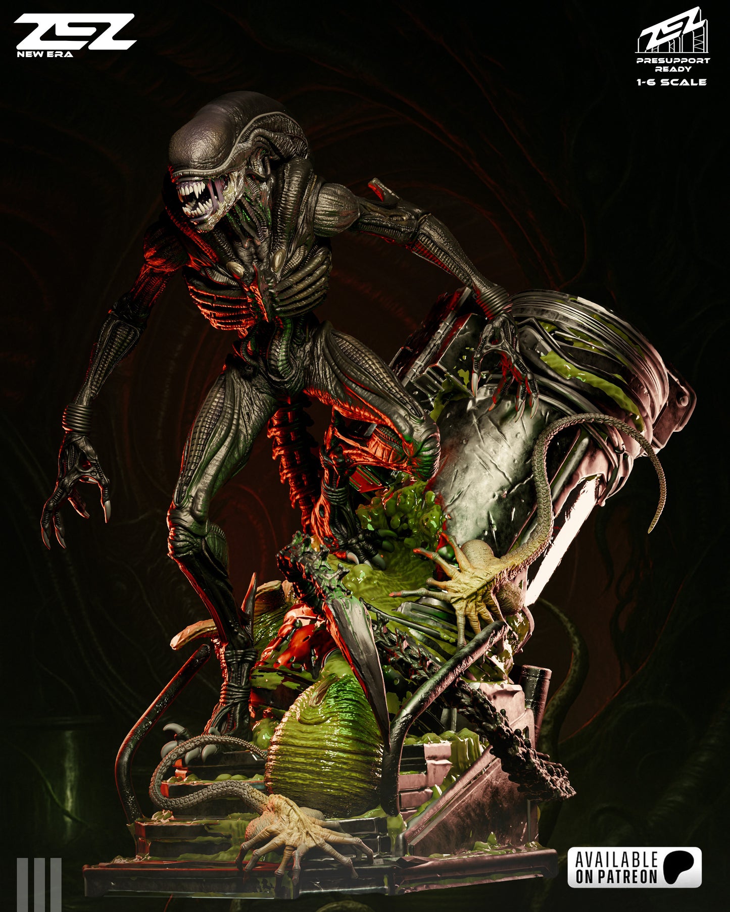 Cosmic Horror Alien Monster Figure – Collectible Sci-Fi Decor – Fanart