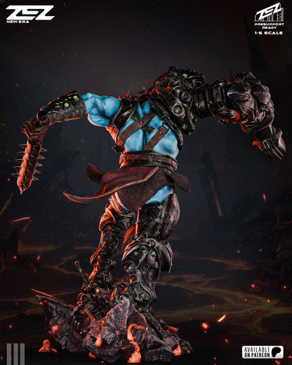 Cyber Jaw Warlord Figure – Collectible Fantasy Statue – Fanart