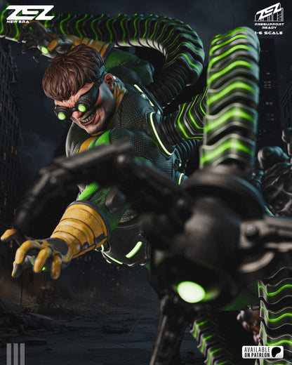 Mechanical Tentacle Scientist Figure – Collectible Villain Statue – Fanart