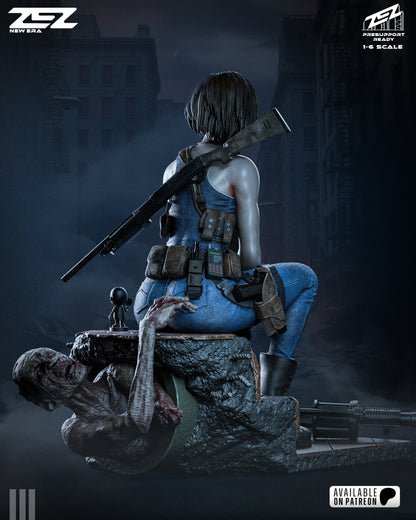 Jill Zombie Hunter | RPG Resin Statue | Fan Art Collectible