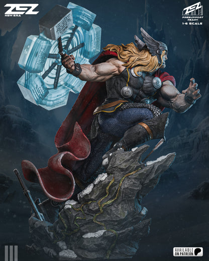 Thunder God Warrior Figure – Collectible Fantasy Statue – Fanart