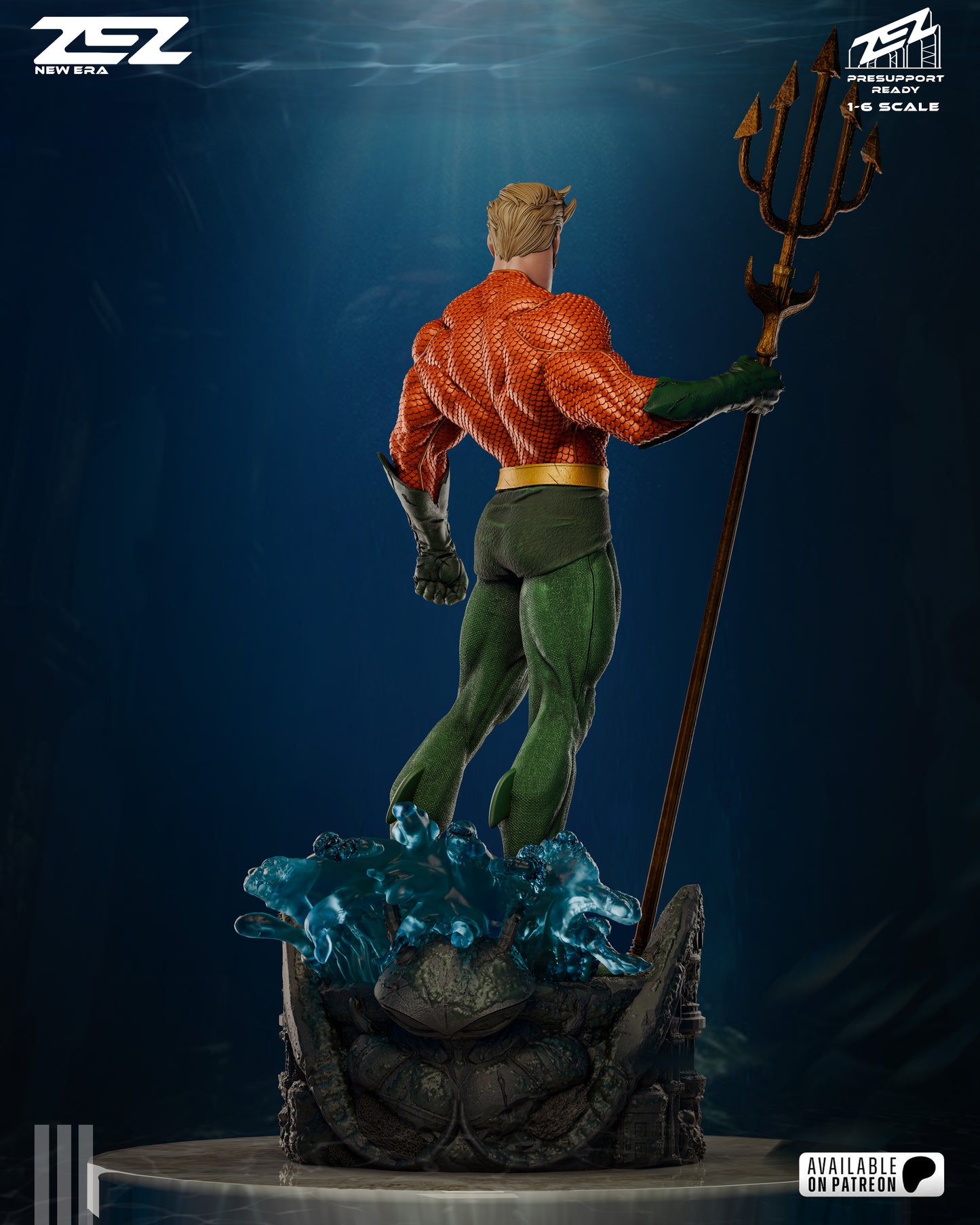Ocean King Warrior Figure – Collectible Fantasy Statue – Fanart