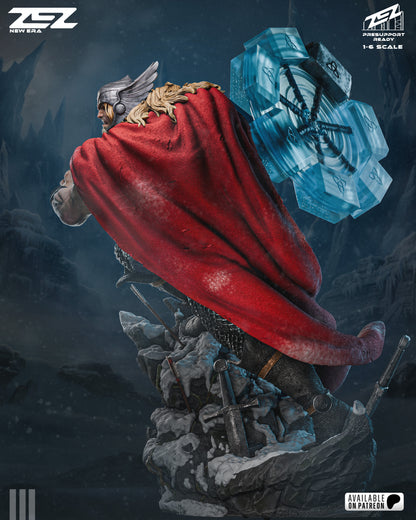 Thunder God Warrior Figure – Collectible Fantasy Statue – Fanart