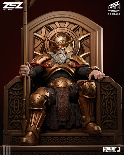 Allfather Throne King Figure – Collectible Fantasy Statue – Fanart