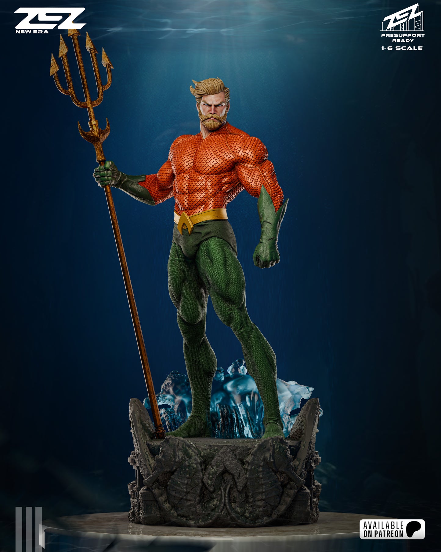 Ocean King Warrior Figure – Collectible Fantasy Statue – Fanart