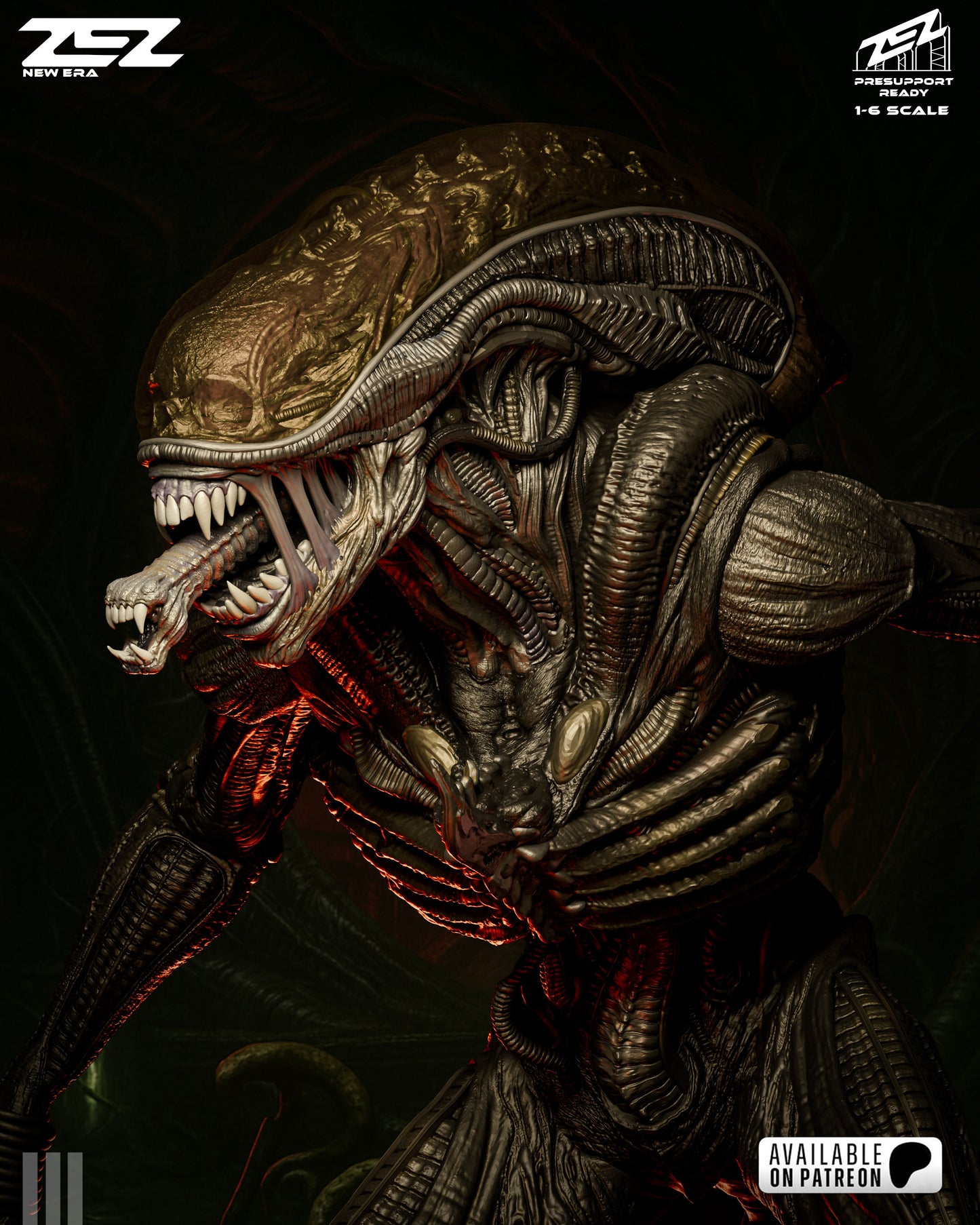 Cosmic Horror Alien Monster Figure – Collectible Sci-Fi Decor – Fanart