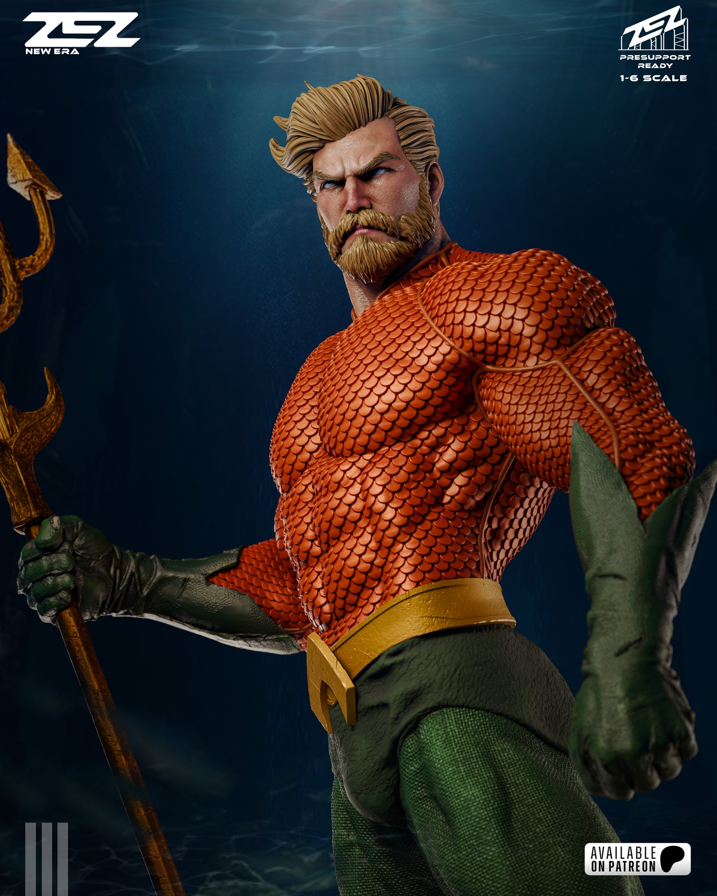 Ocean King Warrior Figure – Collectible Fantasy Statue – Fanart