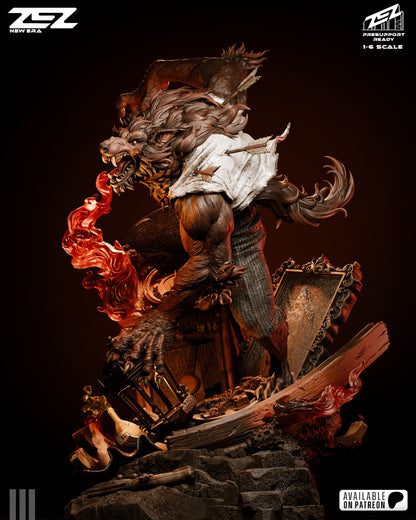 Moon Werewolf Beast Figure – Collectible Horror Statue – Fanart