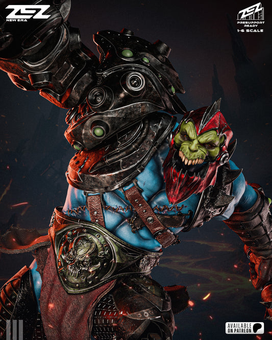 Cyber Jaw Warlord Figure – Collectible Fantasy Statue – Fanart