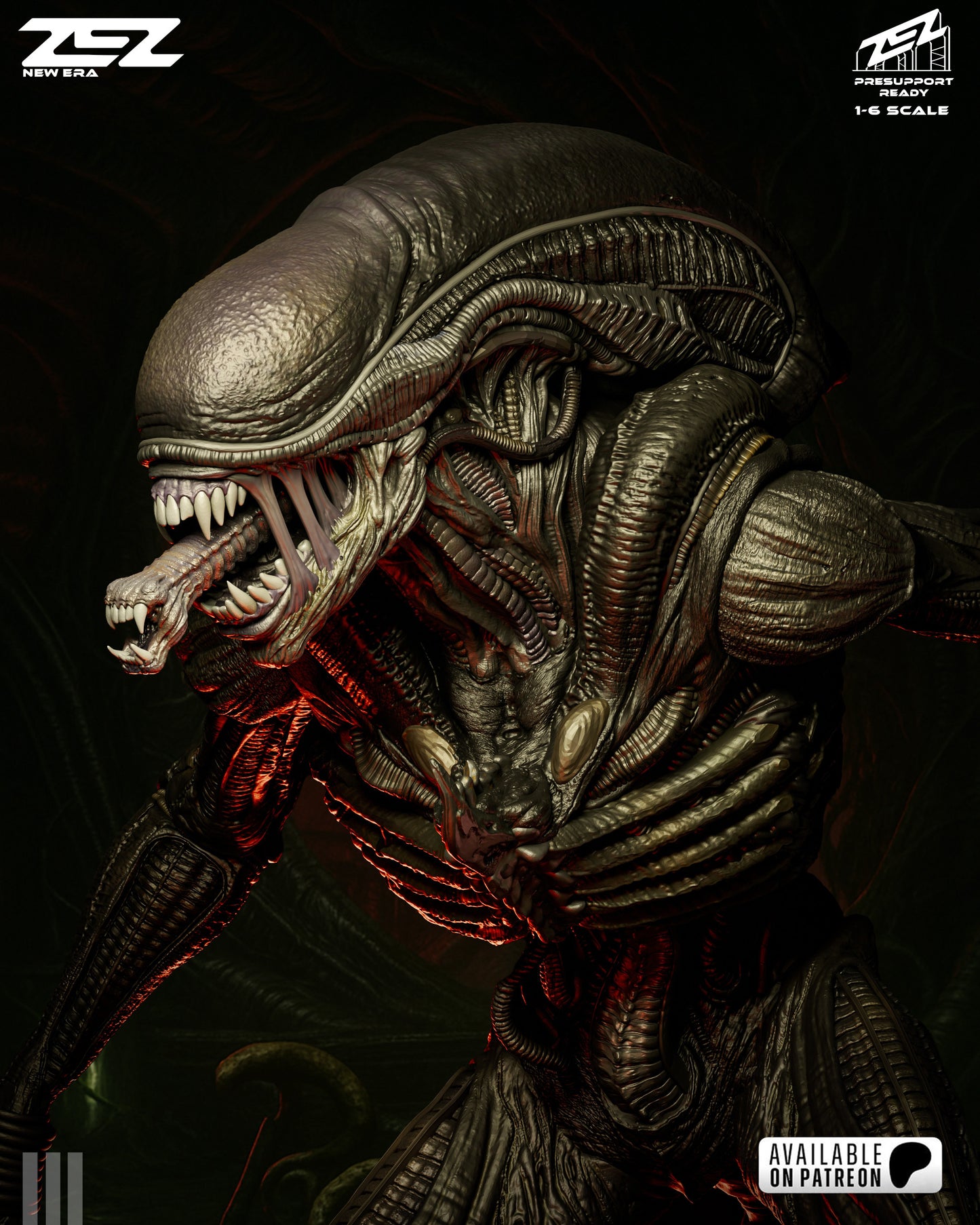 Cosmic Horror Alien Monster Figure – Collectible Sci-Fi Decor – Fanart