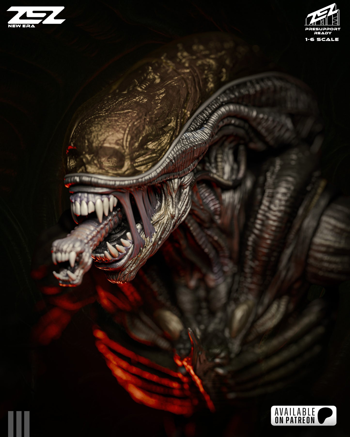 Cosmic Horror Alien Monster Figure – Collectible Sci-Fi Decor – Fanart