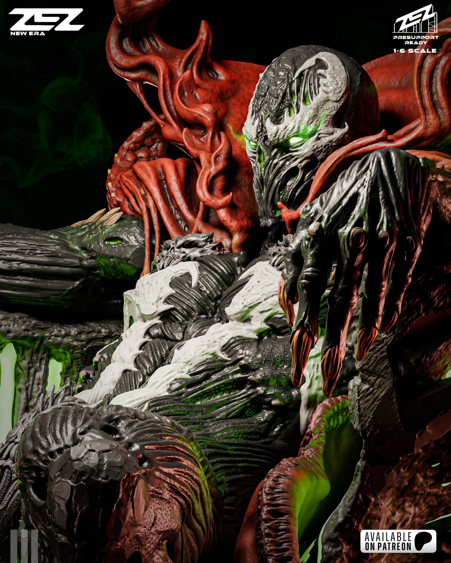 Hellbound Dark Warrior Figure – Collectible Fantasy Statue – Fanart