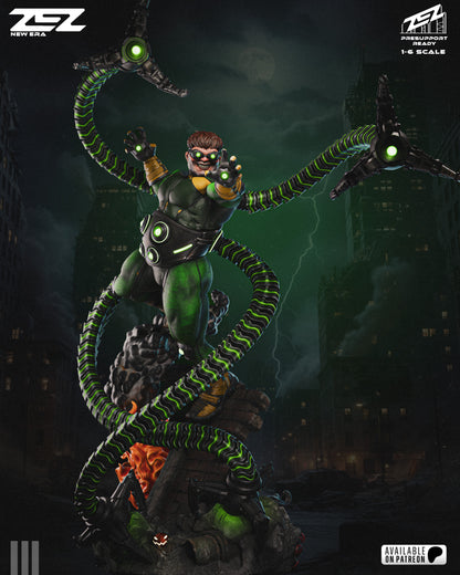 Mechanical Tentacle Scientist Figure – Collectible Villain Statue – Fanart