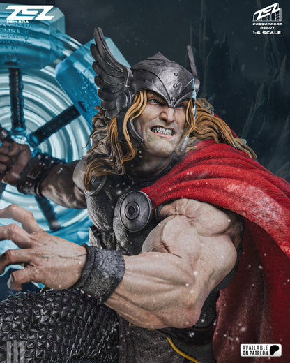 Thunder God Warrior Figure – Collectible Fantasy Statue – Fanart