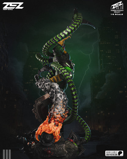 Mechanical Tentacle Scientist Figure – Collectible Villain Statue – Fanart