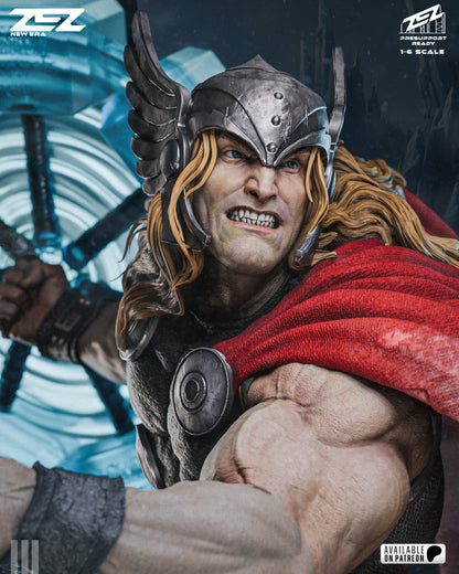 Thunder God Warrior Figure – Collectible Fantasy Statue – Fanart