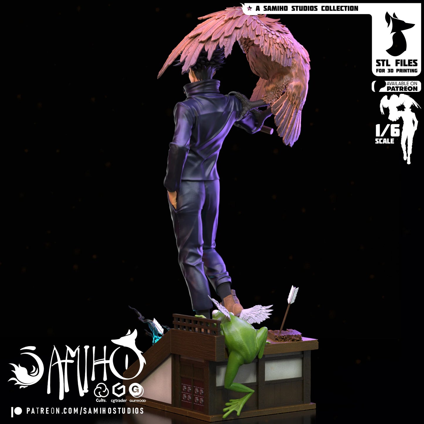 Cursed Shikigami Master – Fanart | Anime Resin Statue | Handmade Collectible