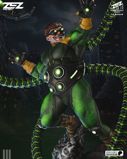 Mechanical Tentacle Scientist Figure – Collectible Villain Statue – Fanart
