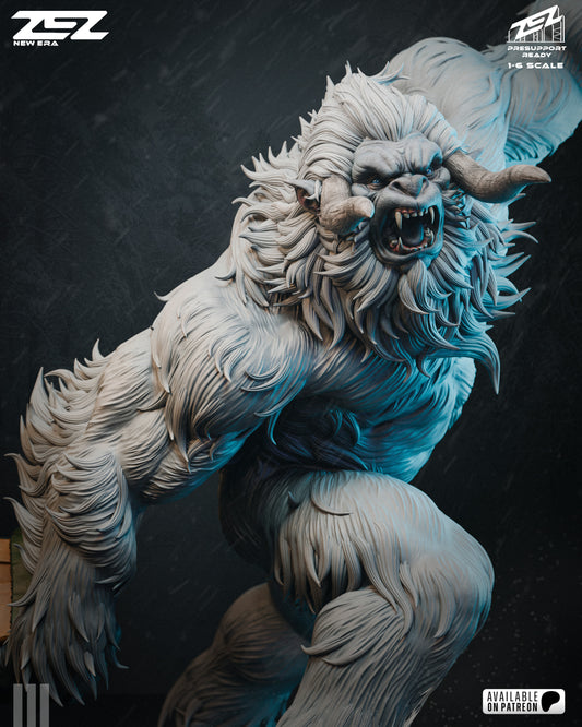 Frozen Mountain Beast Figure – Collectible Fantasy Statue – Fanart
