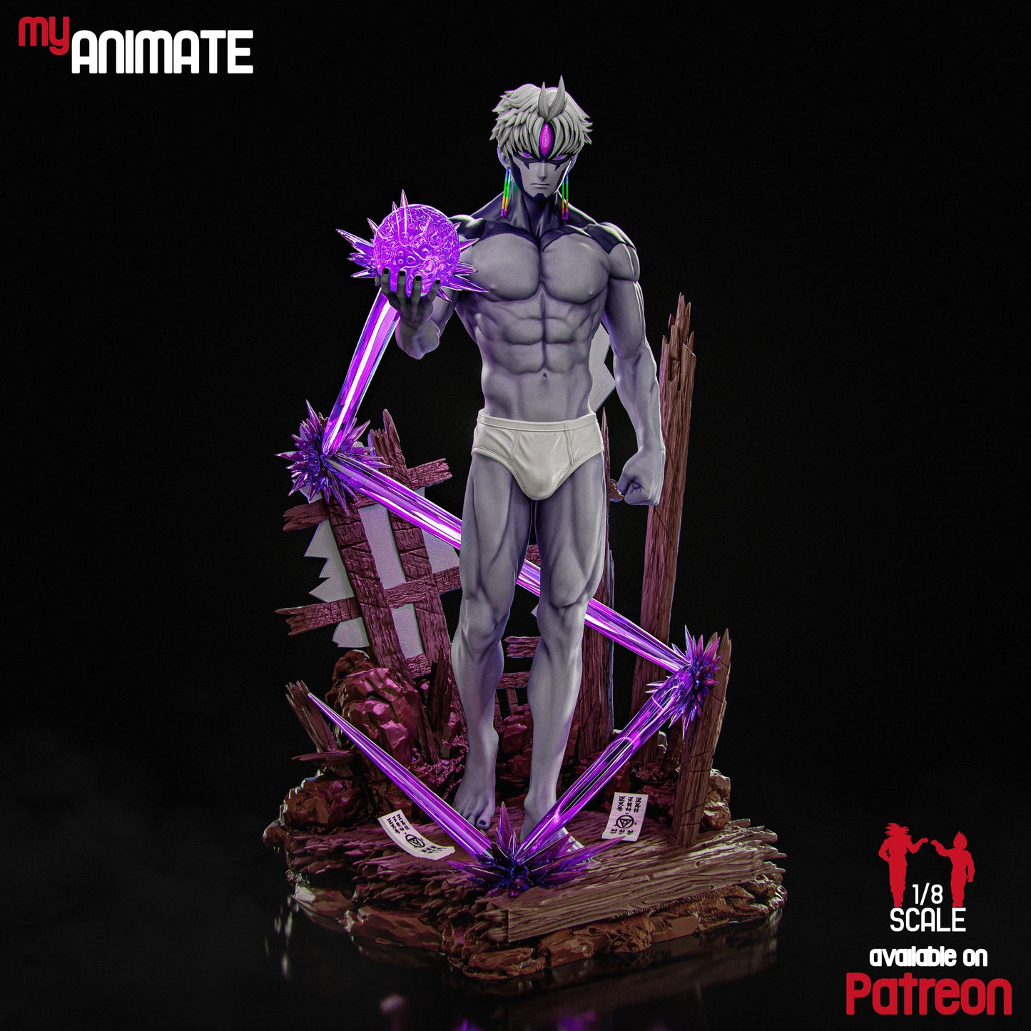 Energetic Spirit User – Fanart | Resin Figure | Handcrafted Collectible
