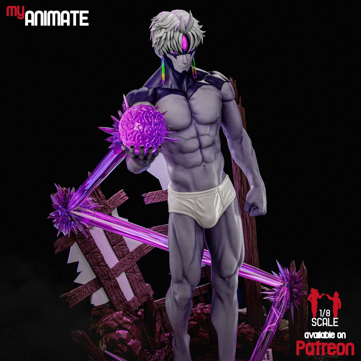 Energetic Spirit User – Fanart | Resin Figure | Handcrafted Collectible