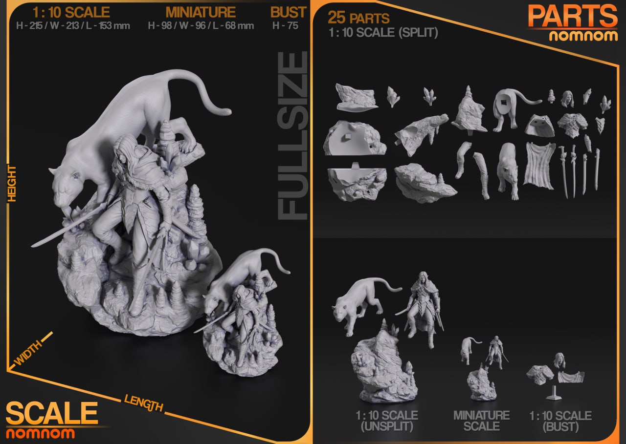 Underdark Sorcerer – Fanart | RPG Resin Statue | Handmade Collectible
