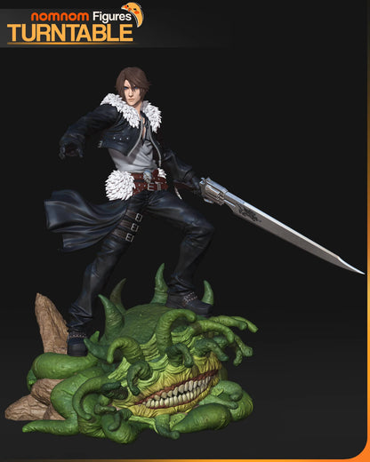 Lone Wolf Hero  Fanart Statue | Handmade JRPG Collectible