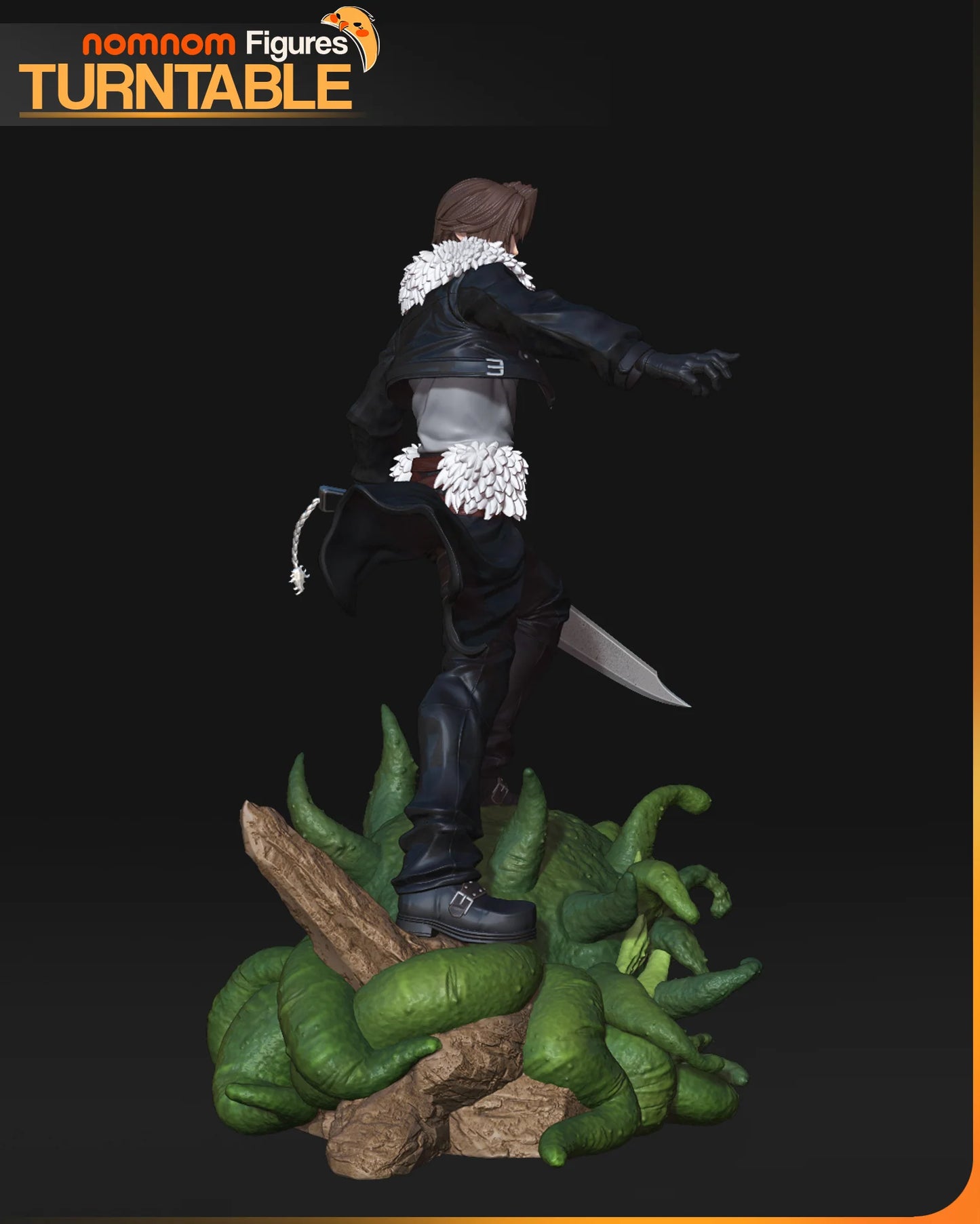 Lone Wolf Hero  Fanart Statue | Handmade JRPG Collectible