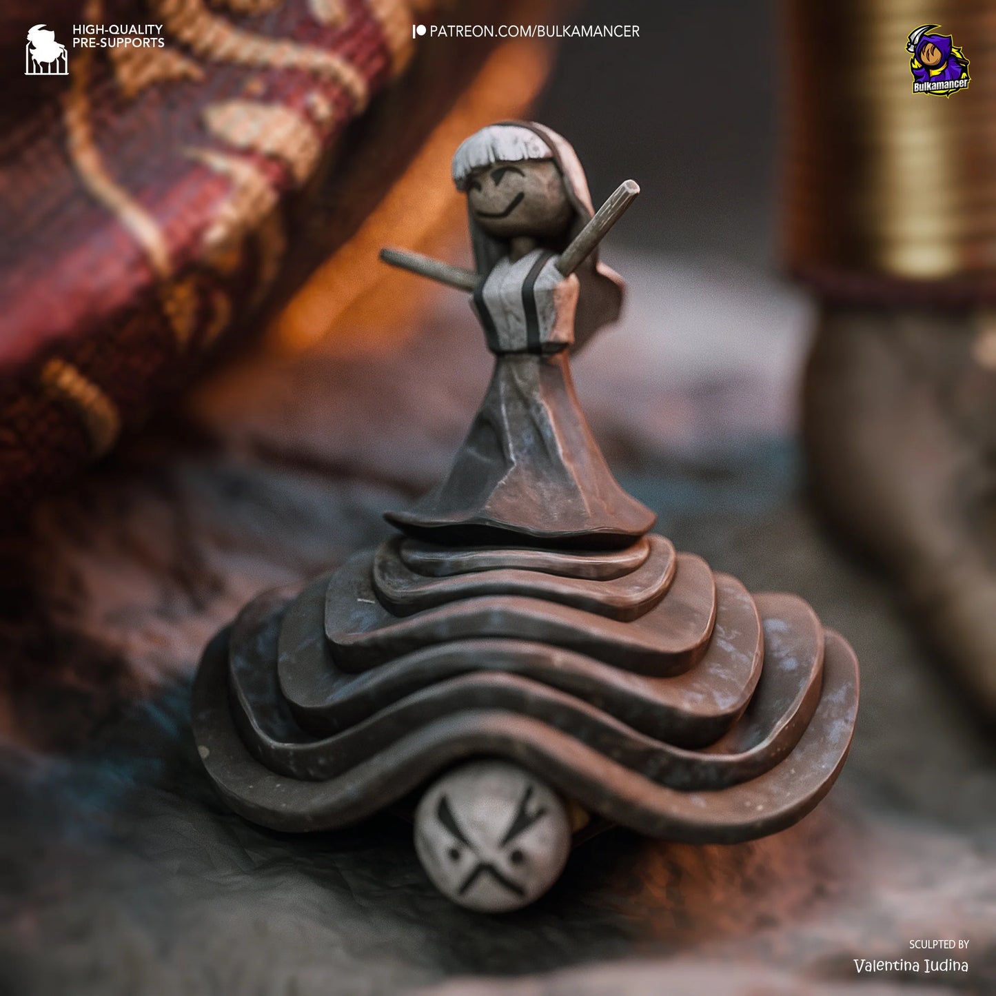 Glacial Spellcaster – Fanart | RPG Figure | Resin Handcrafted Art