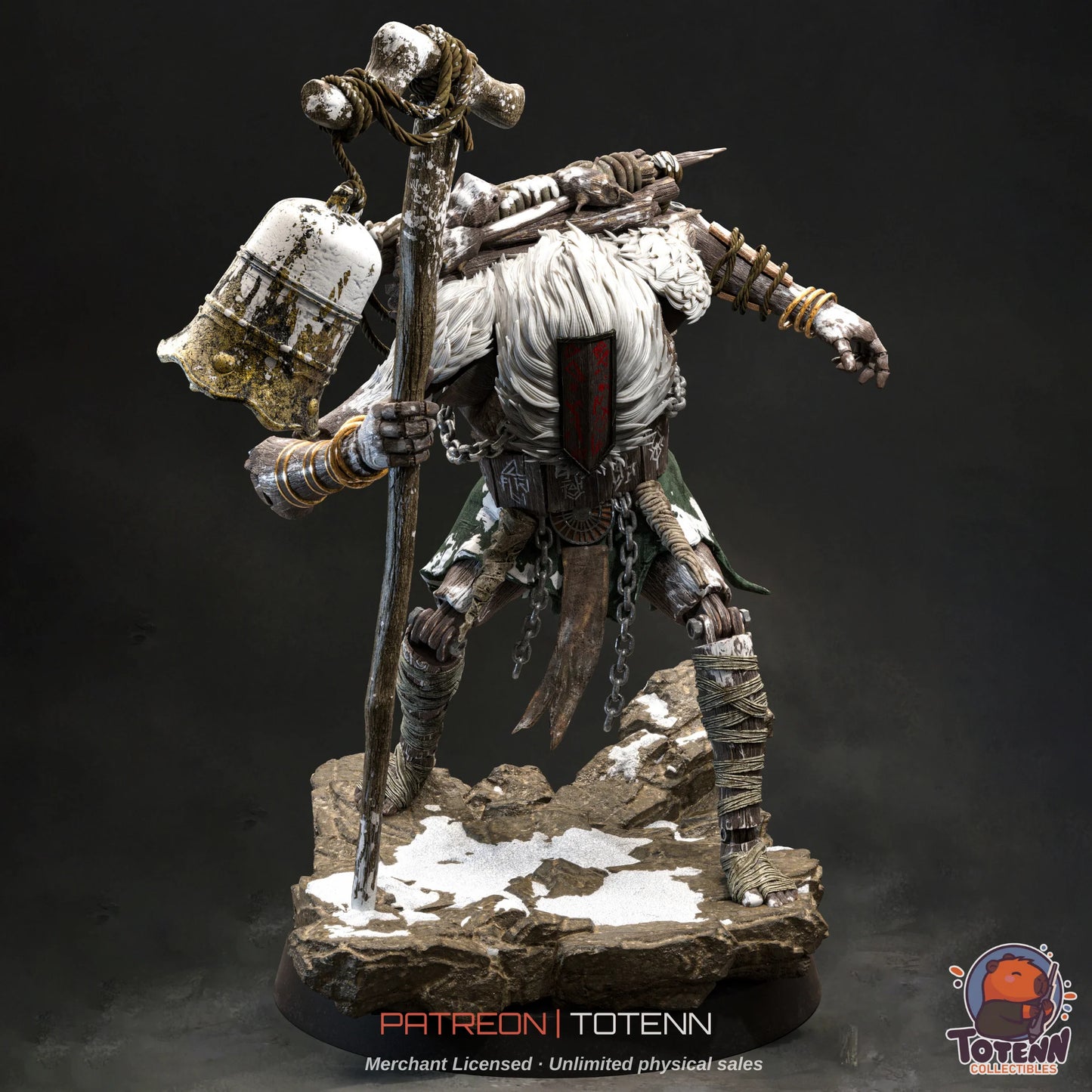 Silent Bell Warrior – Fanart | RPG Resin Statue | Handmade Collectible