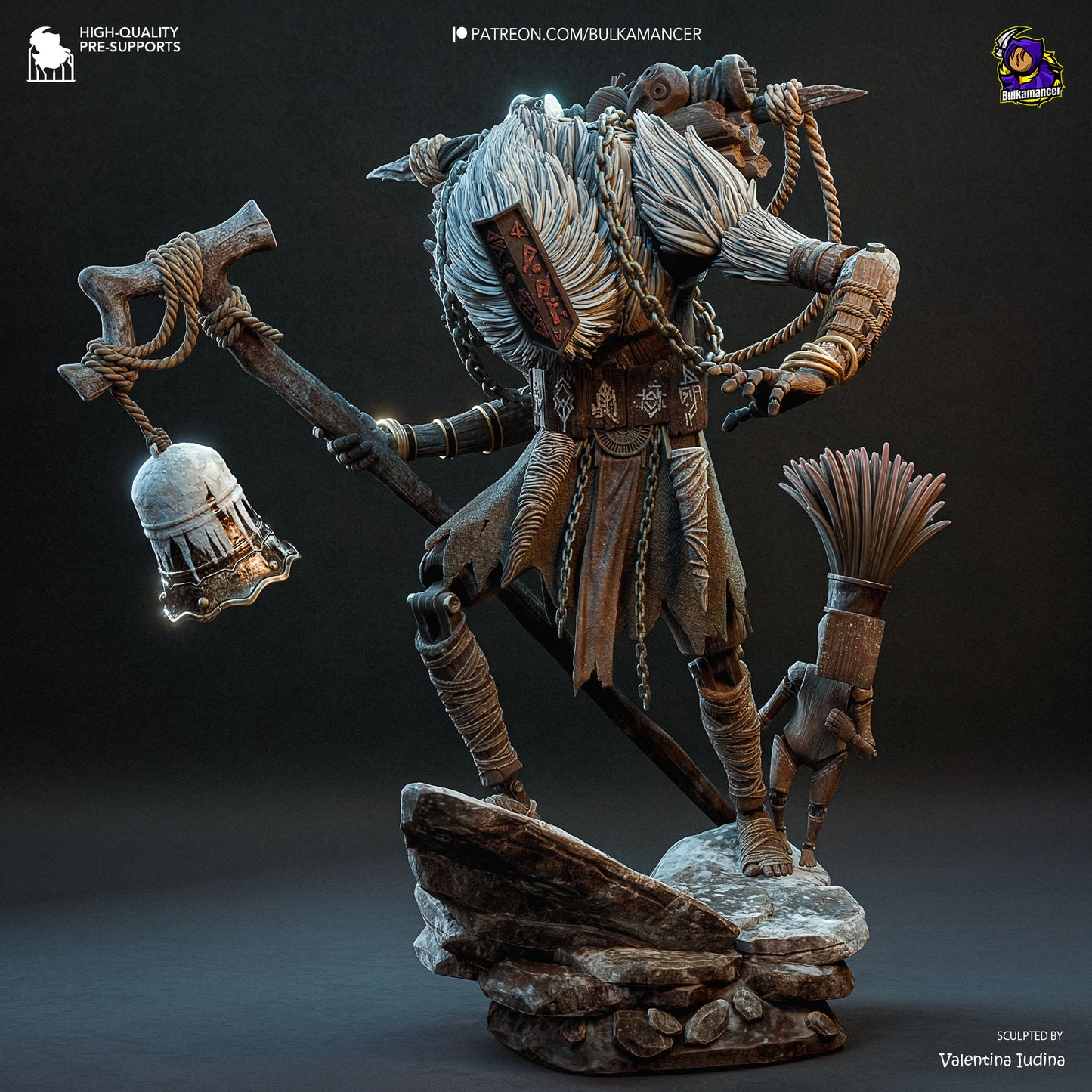 Silent Bell Warrior – Fanart | RPG Resin Statue | Handmade Collectible