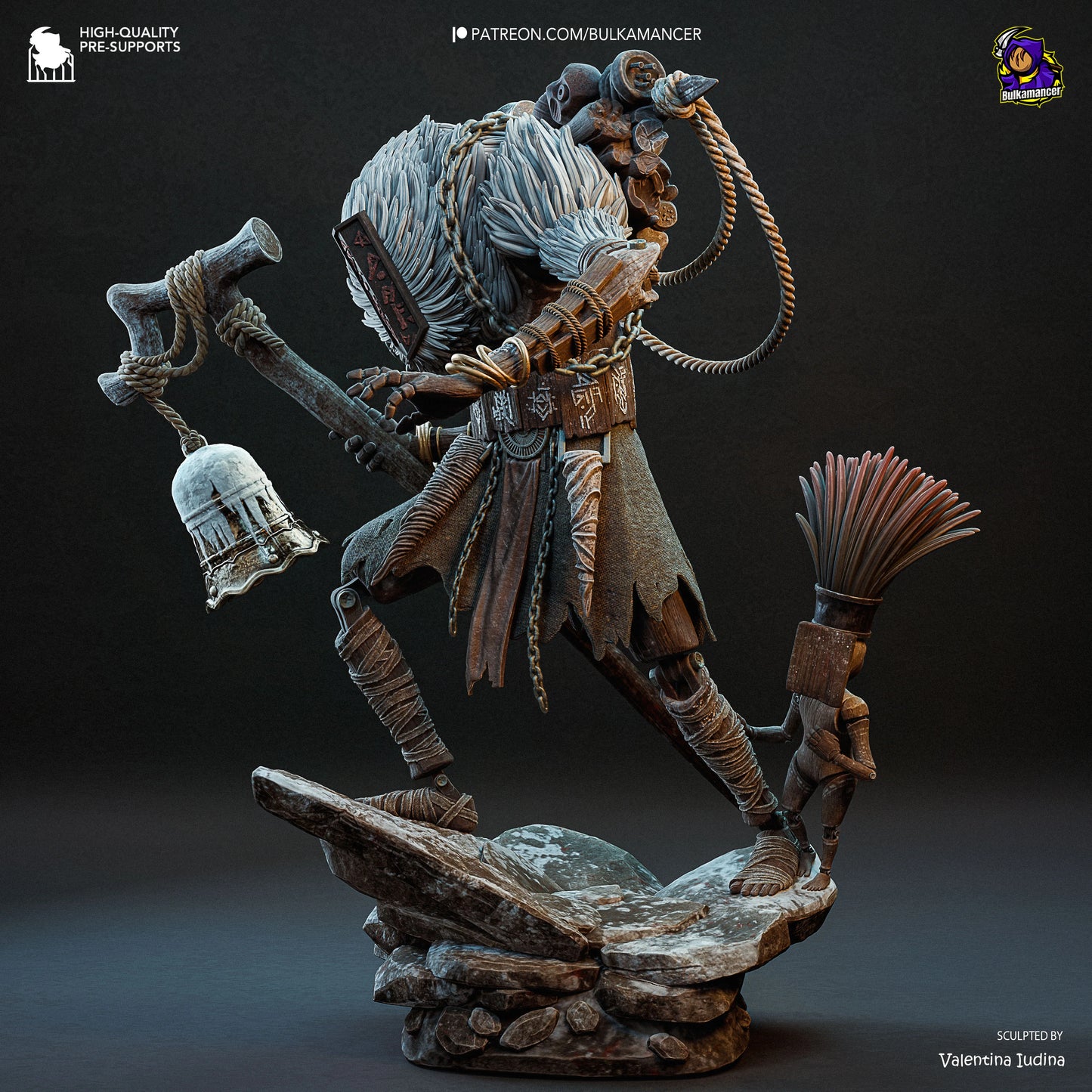 Silent Bell Warrior – Fanart | RPG Resin Statue | Handmade Collectible