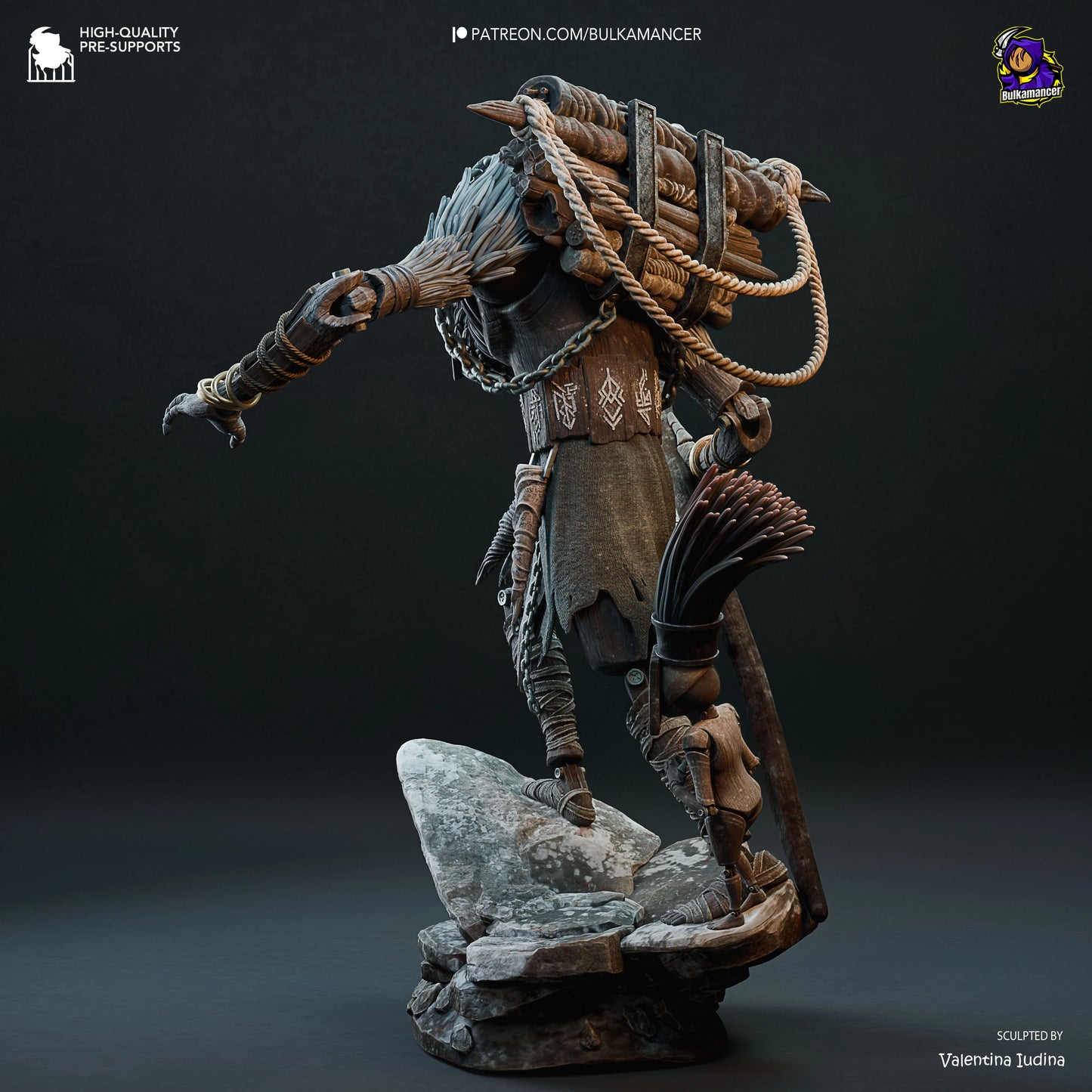 Silent Bell Warrior – Fanart | RPG Resin Statue | Handmade Collectible