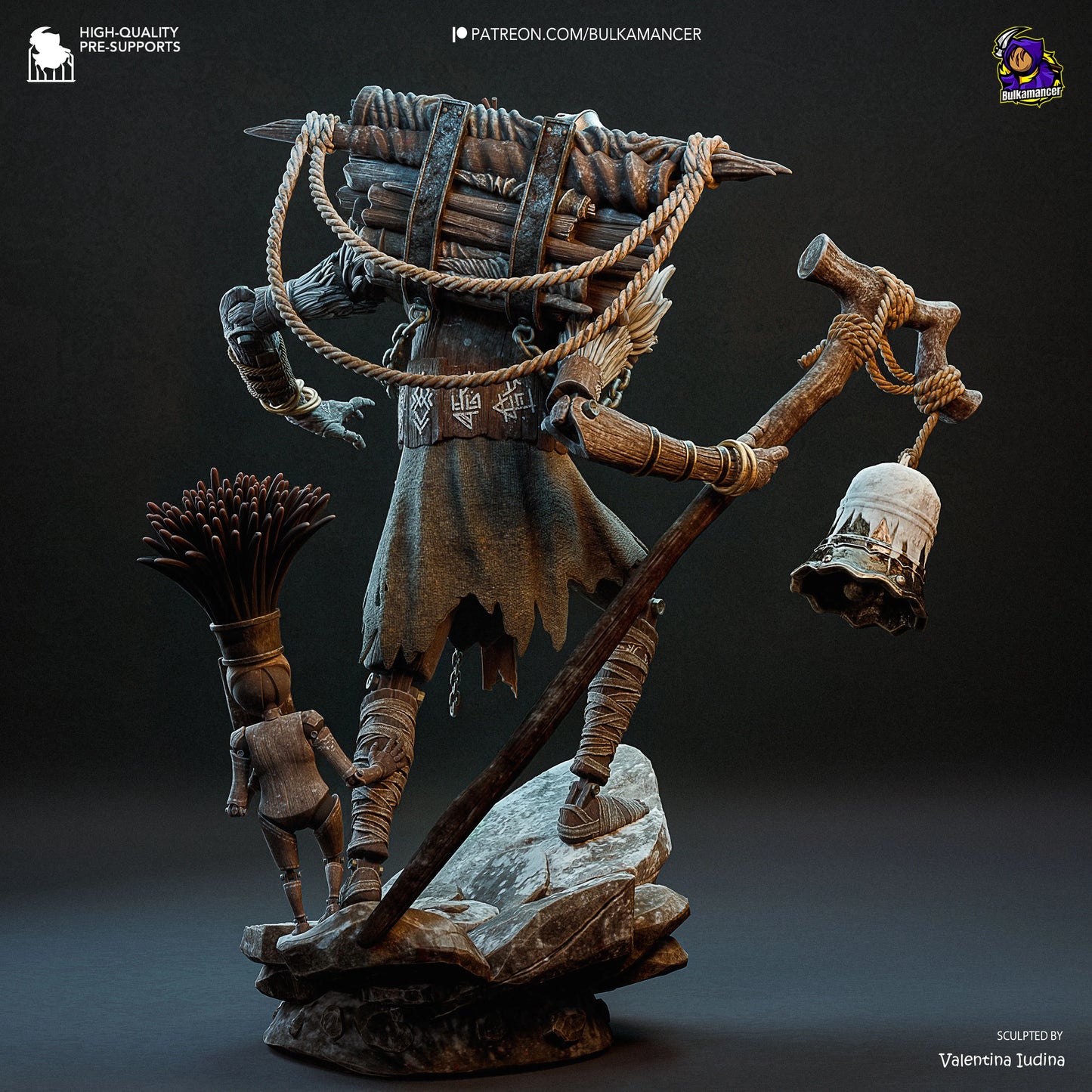 Silent Bell Warrior – Fanart | RPG Resin Statue | Handmade Collectible