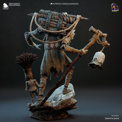 Silent Bell Warrior – Fanart | RPG Resin Statue | Handmade Collectible