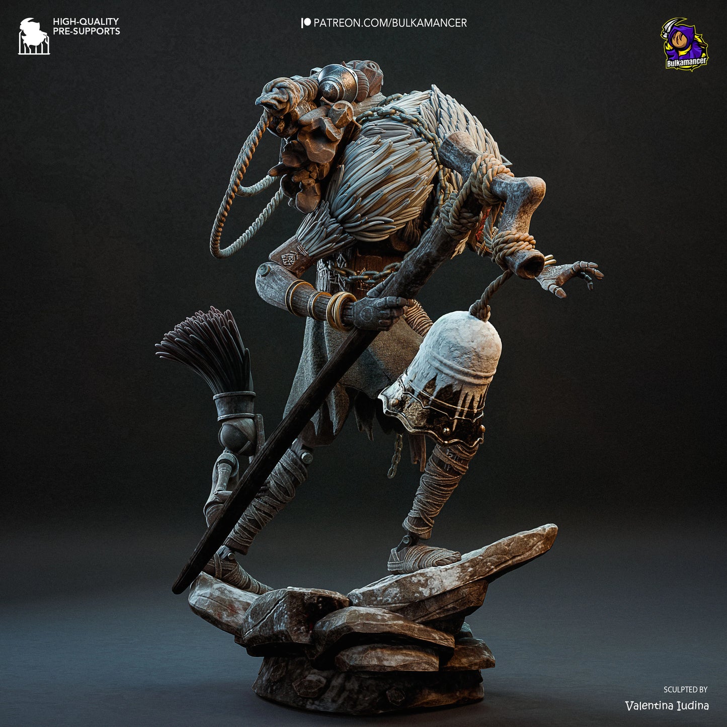 Silent Bell Warrior – Fanart | RPG Resin Statue | Handmade Collectible