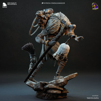 Silent Bell Warrior – Fanart | RPG Resin Statue | Handmade Collectible