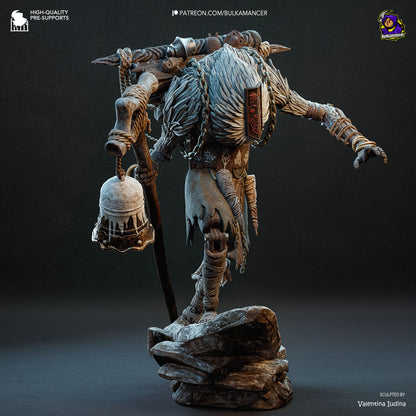 Silent Bell Warrior – Fanart | RPG Resin Statue | Handmade Collectible
