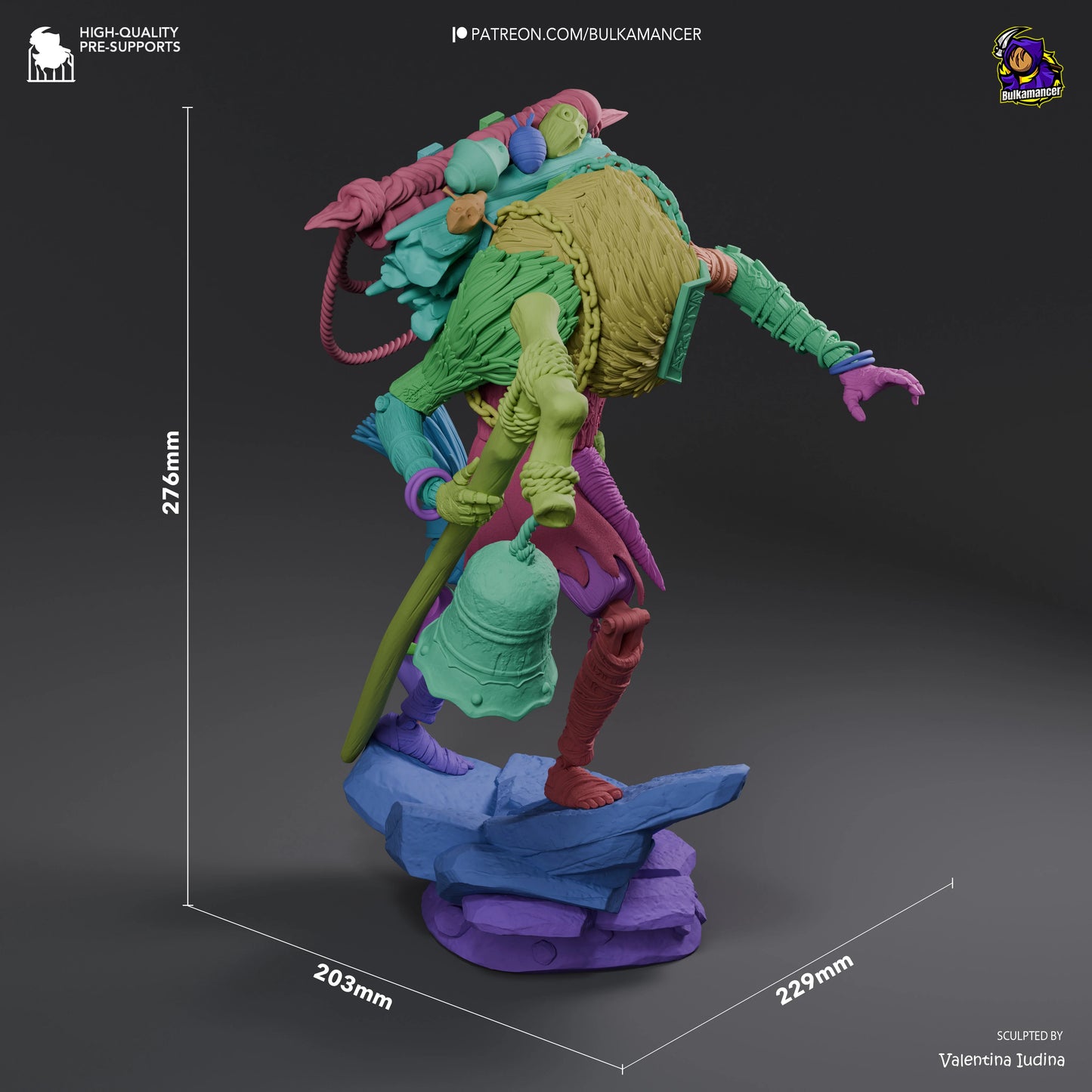 Silent Bell Warrior – Fanart | RPG Resin Statue | Handmade Collectible