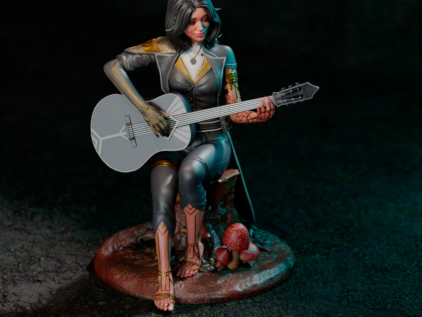 Moonlight Sorceress – Fanart | RPG Resin Statue | Handmade Collectible