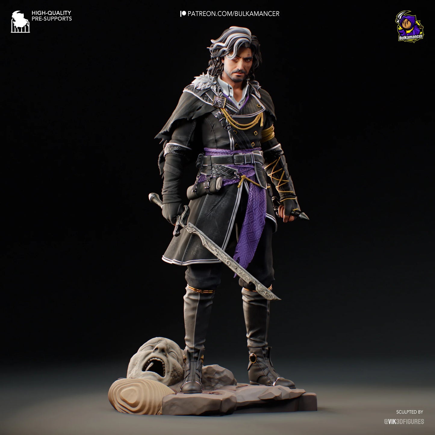 Elegant Duelist – Fanart | RPG Resin Statue | Handmade Collectible