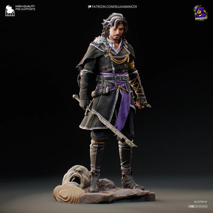 Elegant Duelist – Fanart | RPG Resin Statue | Handmade Collectible